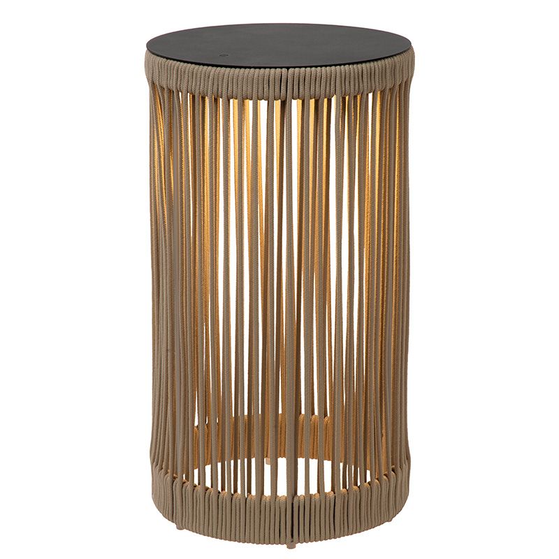 Taupe aufladbare Stehlampe Modern, Pingi, 3W, 3000K LED, IP44, 3-stufig dimmbar