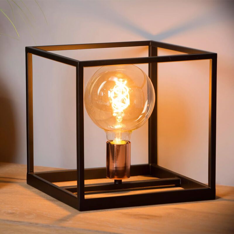 Schwarze Tischleuchte Modern, Arthur, mit Schalter