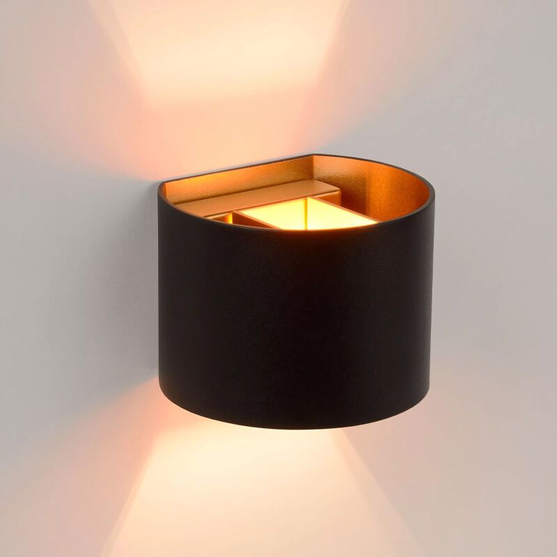 Schwarze Up down Wandleuchte Modern, Xio