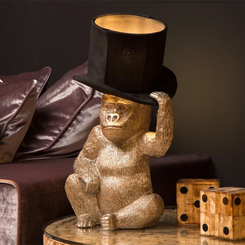 Goldene Tischleuchte Retro, Extravaganza Gust, mit Schalter Goldene Tischleuchte Retro, Extravaganza Gust, mit Schalter