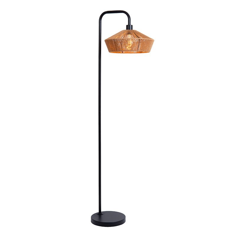 Papier Stehlampe Braun, Yunkai, mit Schalter