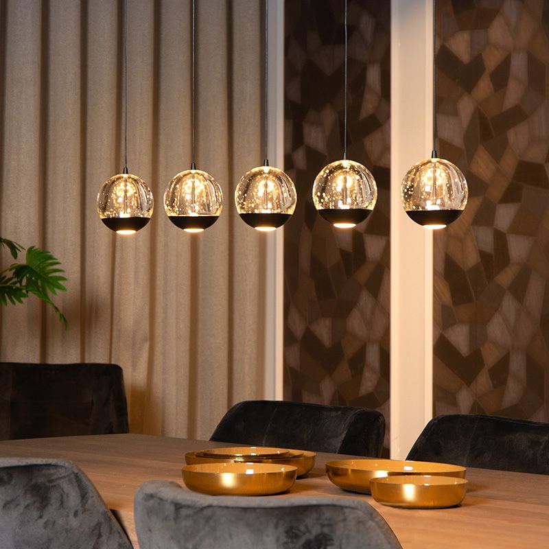 Schwarze Pendelleuchte Modern, Sentubal, 5,3W, 2700K LED