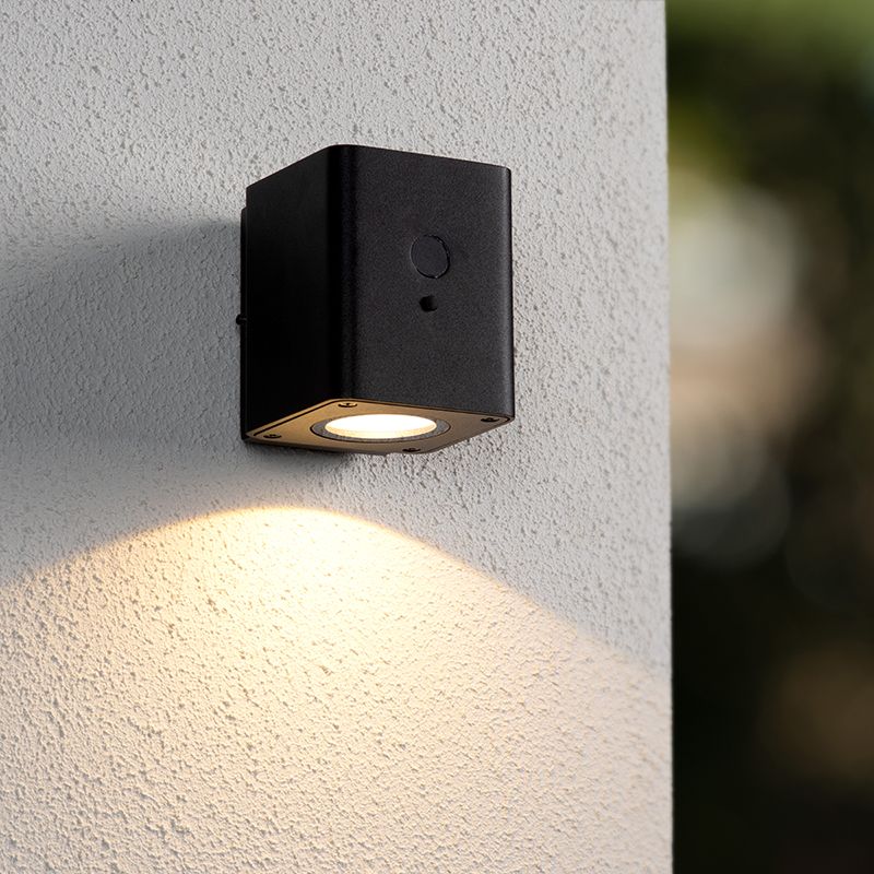 Schwarze Solar Außen Wandleuchte Modern, Ramin, 1W, 2850K LED, IP54