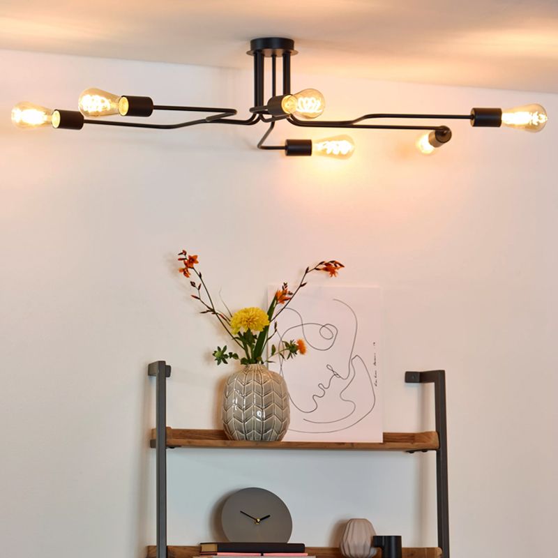 Schwarze Deckenlampe Antik, Lester