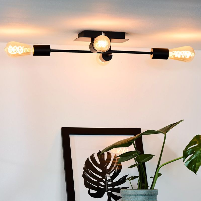 Schwarze Deckenlampe Modern, Lester