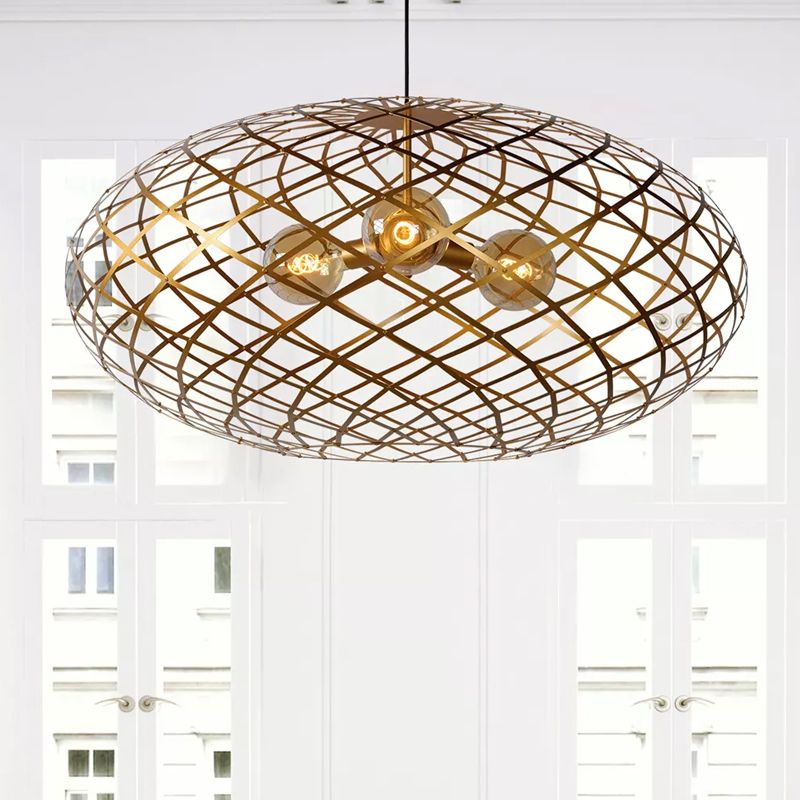 Goldene Pendelleuchte Modern, Wolfram