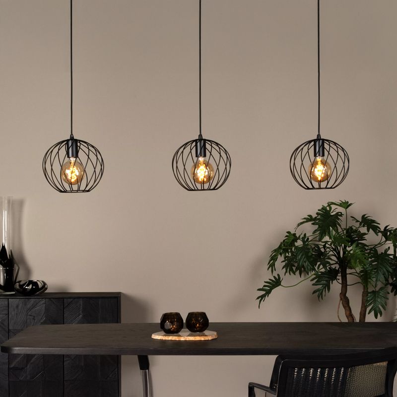 Schwarze Pendelleuchte Antik, Danza