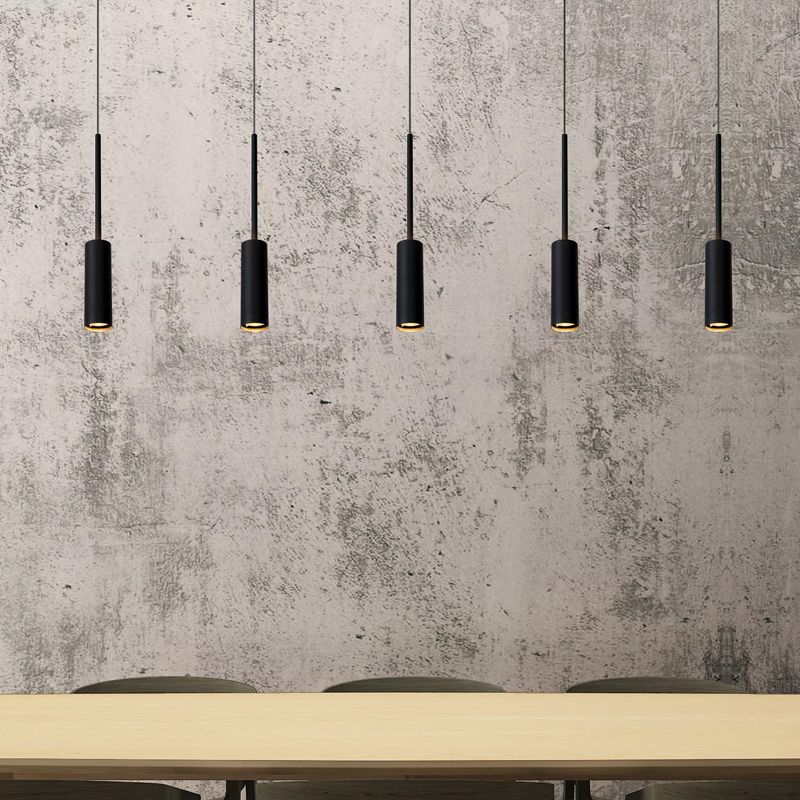 Schwarze Pendelleuchte Modern, Tubule