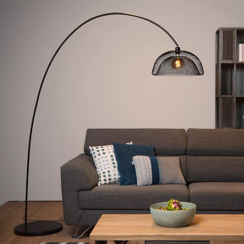 Schwarze Bogenlampe Modern, Mesh, mit Schalter Schwarze Bogenlampe Modern, Mesh, mit Schalter