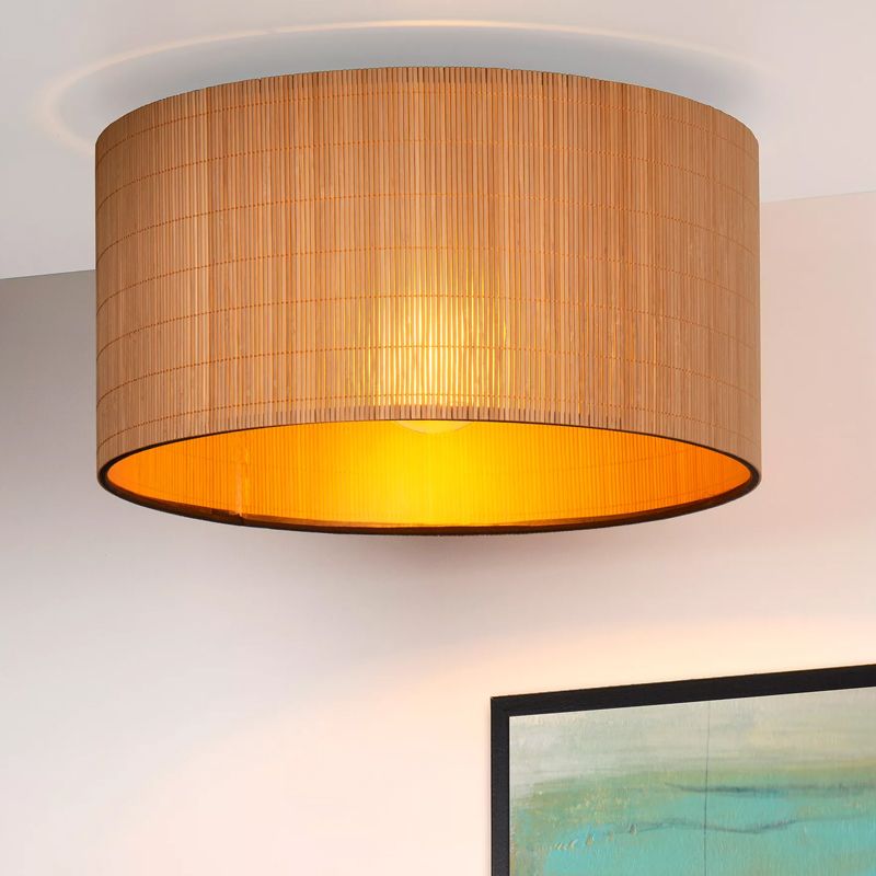 Rattan Deckenlampe Braun, Magius