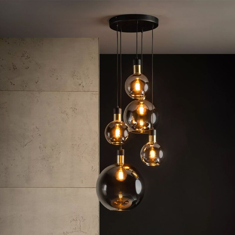 Graue Pendelleuchte Vintage, Julius