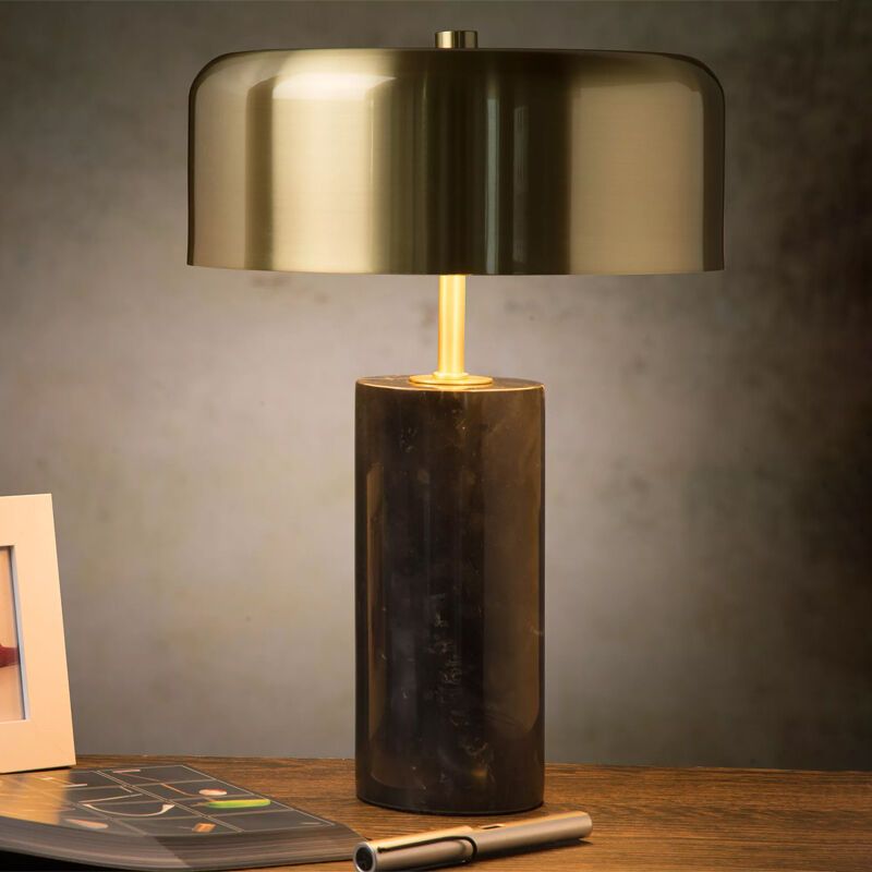 Marmor Tischleuchte Gold, Mirasol, mit Schalter Marmor Tischleuchte Gold, Mirasol, mit Schalter