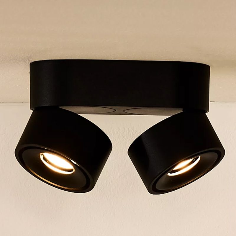 Schwarze Deckenstrahler Modern, Yumiko, 8W, 2700K LED