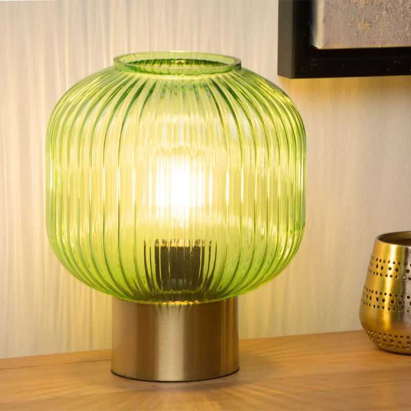 Goldene Tischleuchte Retro, Maloto, mit Schalter Goldene Tischleuchte Retro, Maloto, mit Schalter