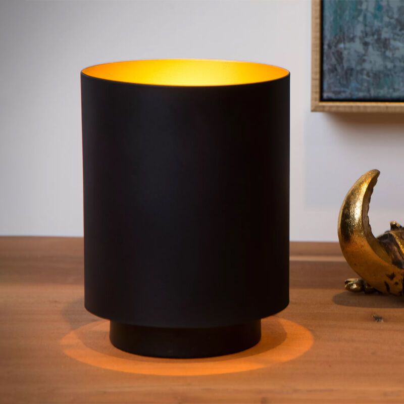 Goldene Tischleuchte Modern, Suzy, mit Schalter Goldene Tischleuchte Modern, Suzy, mit Schalter