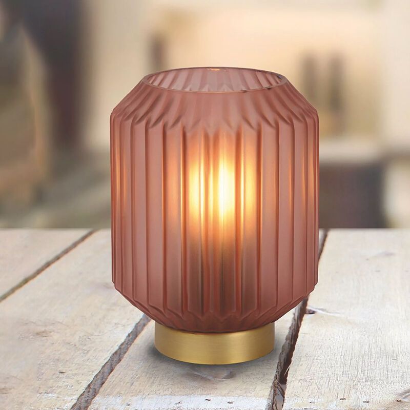 Goldene Tischleuchte Antik, Sueno, mit Schalter