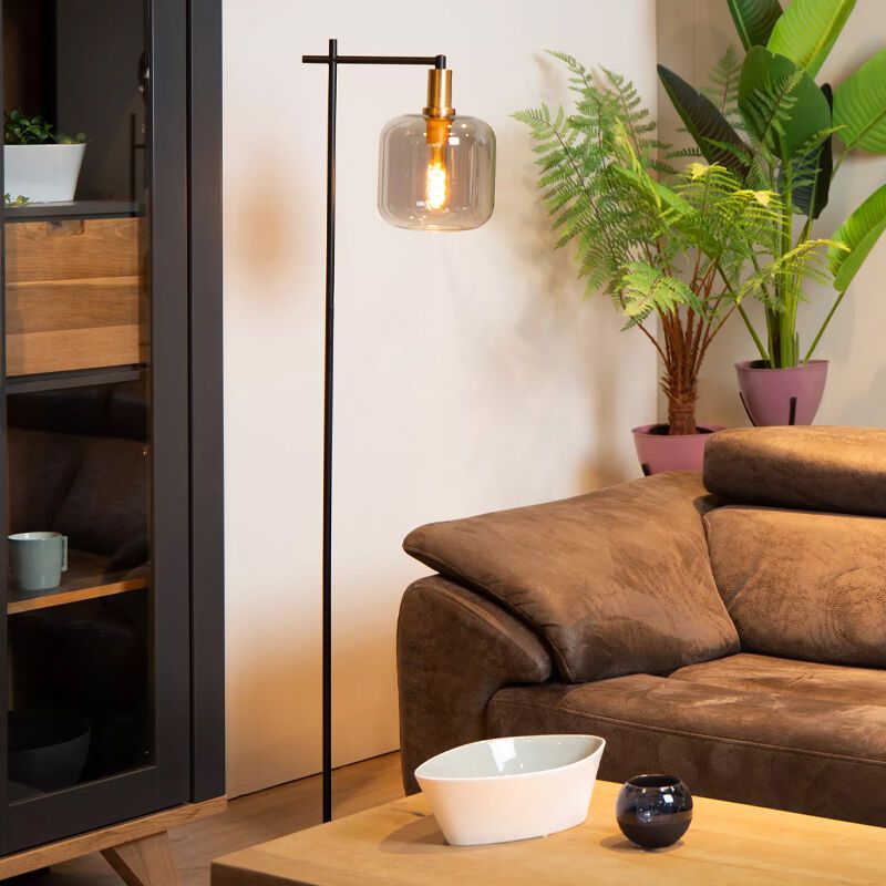 Graue Stehlampe Modern, Joanet, mit Schalter