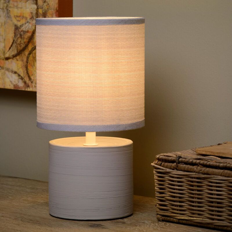 Keramik Tischleuchte Grau, Greasby, mit Schalter Keramik Tischleuchte Grau, Greasby, mit Schalter