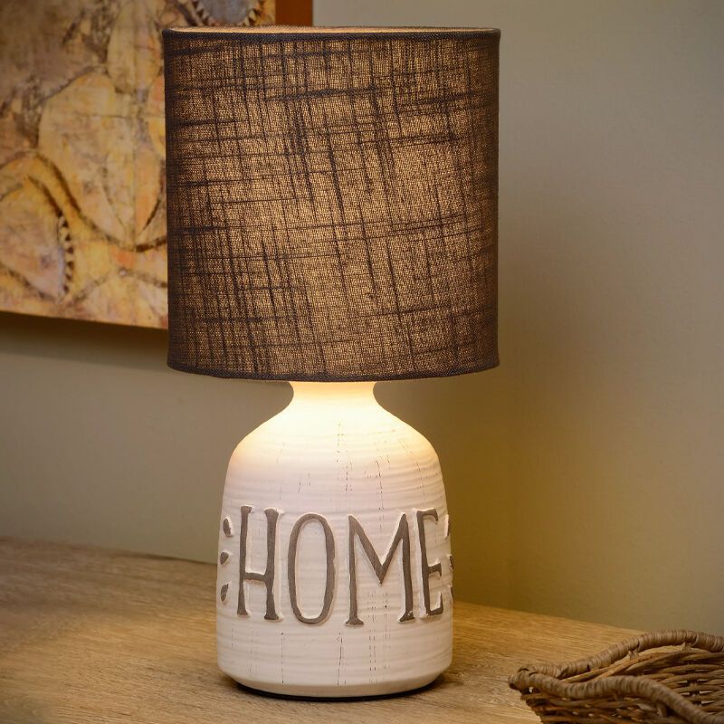 Keramik Tischleuchte Weiß, Cosby, mit Schalter Keramik Tischleuchte Weiß, Cosby, mit Schalter