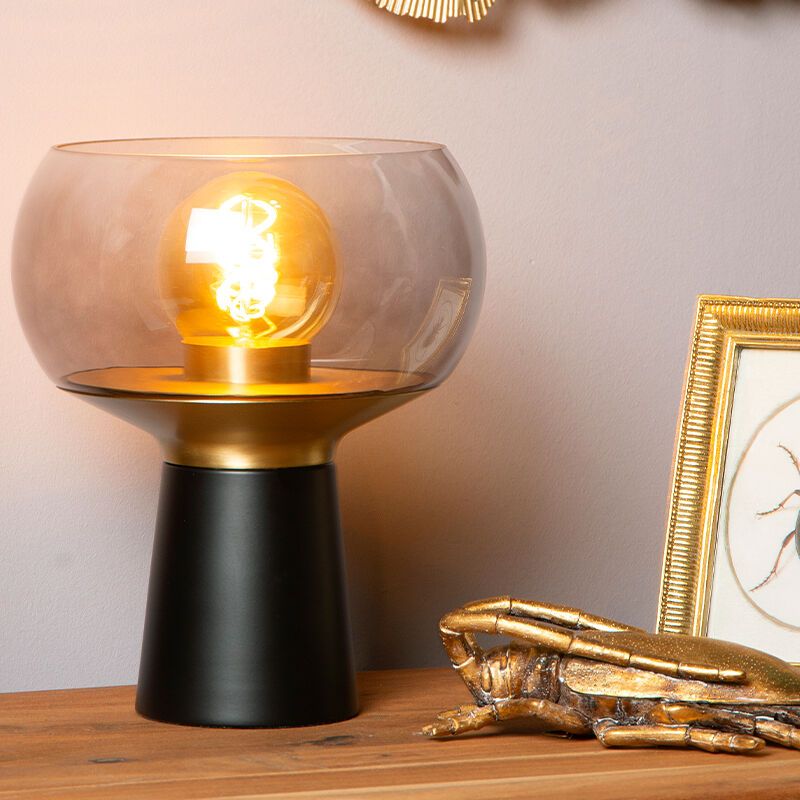 Schwarze Tischleuchte Retro, Farris, mit Schalter Schwarze Tischleuchte Retro, Farris, mit Schalter