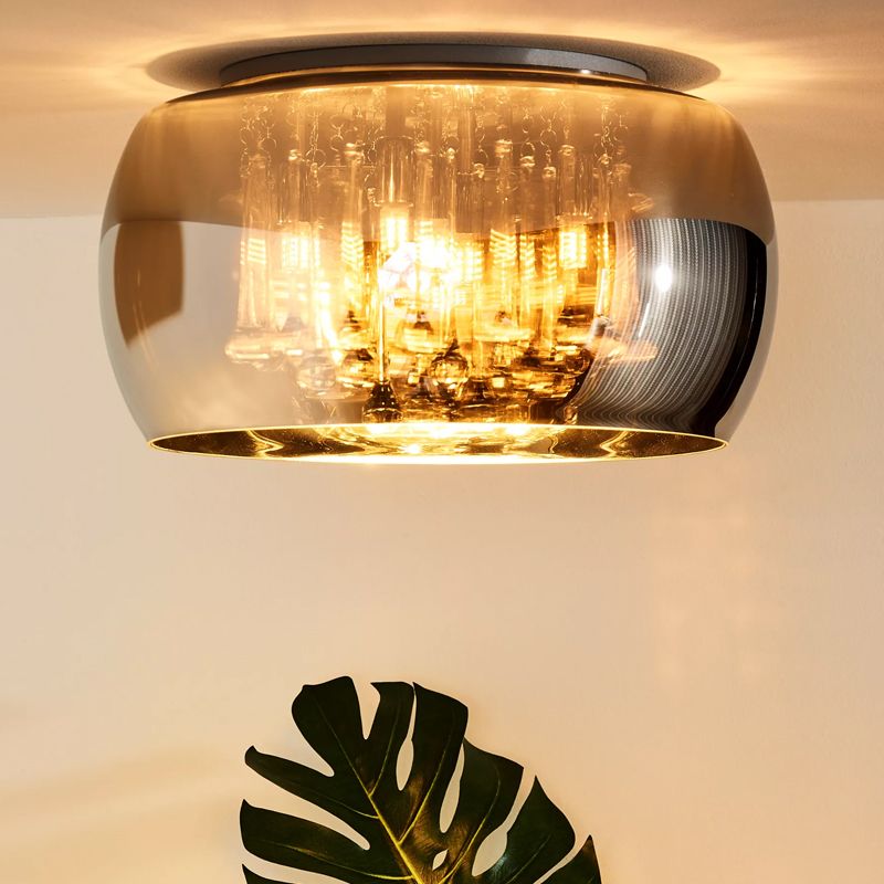 Chrom Deckenlampe Modern, Pearl Chrom Deckenlampe Modern, Pearl