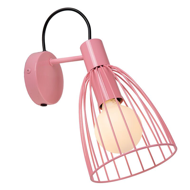 Beige Kinderzimmer Wandleuchte Stoff, Macarons