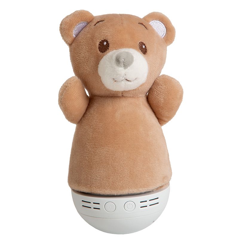 Braune Kinderzimmer Tischleuchte Modern, Dolly, 3W, RGB LED, mit Schalter