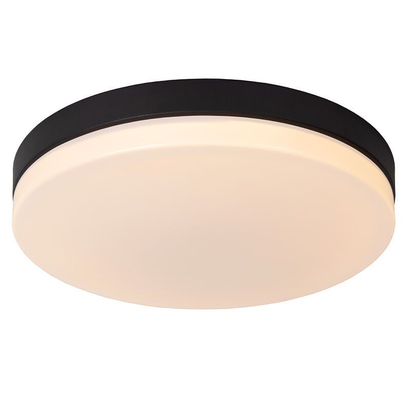Schwarze Badezimmer Deckenleuchte Kunststoff, Biskit, 36W, 2700K LED, IP44