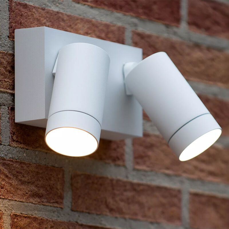 Weiße Außen Wandleuchte mit Bewegungsmelder Modern, Taylor, IP54 Weiße Außen Wandleuchte mit Bewegungsmelder Modern, Taylor, IP54