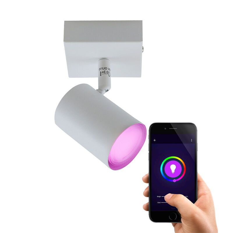 Moderne Smart Deckenleuchte Weiß, Elena, 4,5W, RGBW