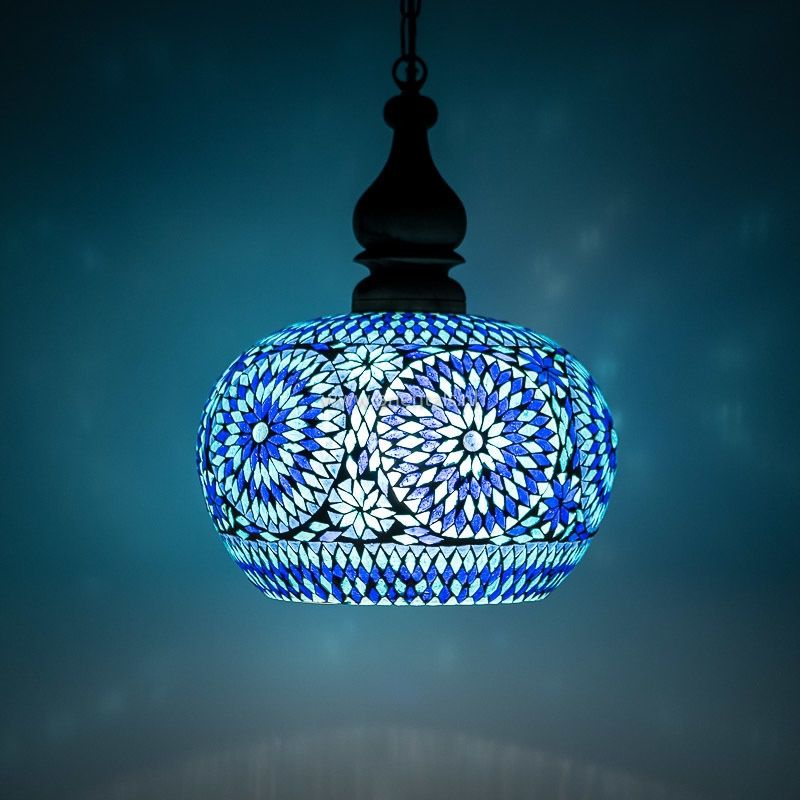 Orientalische Pendelleuchte Blau, Soukaina Orientalische Pendelleuchte Blau, Soukaina