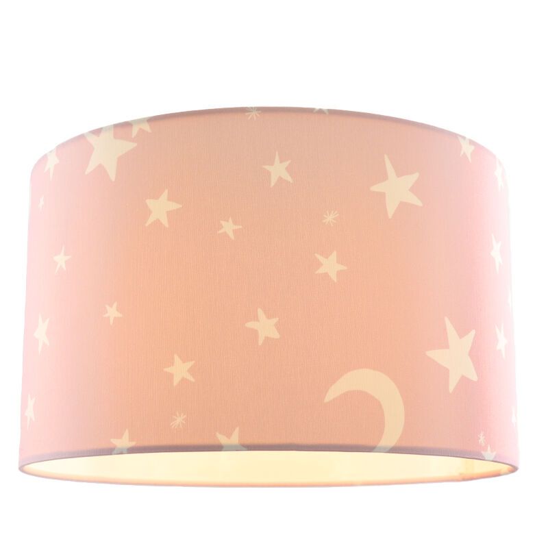 Stoff Kinder Deckenleuchte Pink, Stars Stoff Kinder Deckenleuchte Pink, Stars