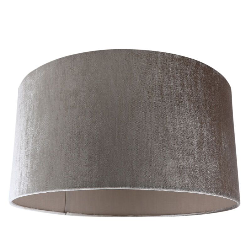 50 cm Samt Lampenschirm Grau, Rody