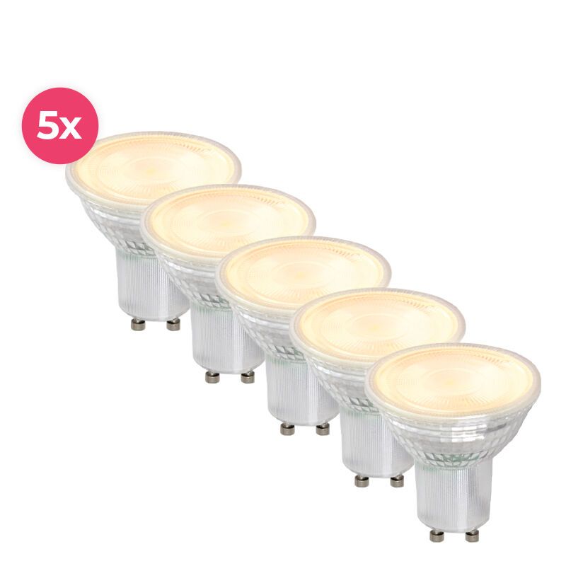 Dimmbare transparante GU10 LED Lichtquelle Antonie, 5w, Warmweiß Dimmbare transparante GU10 LED Lichtquelle Antonie, 5w, Warmweiß