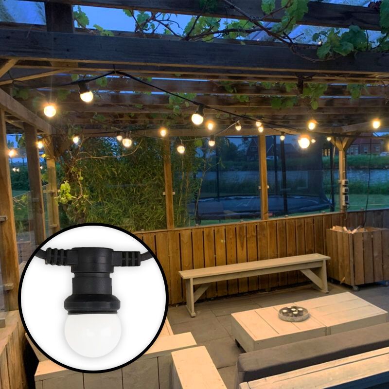 40m Lichterkette mit 80 weißen Lampen