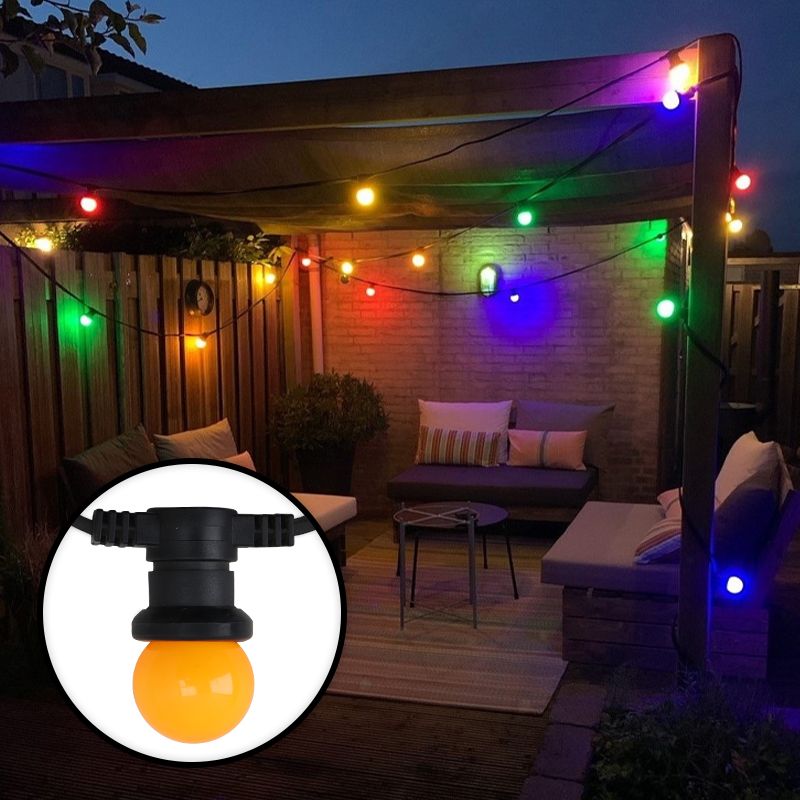 10m Lichterkette mit 20 farbigen Lampen