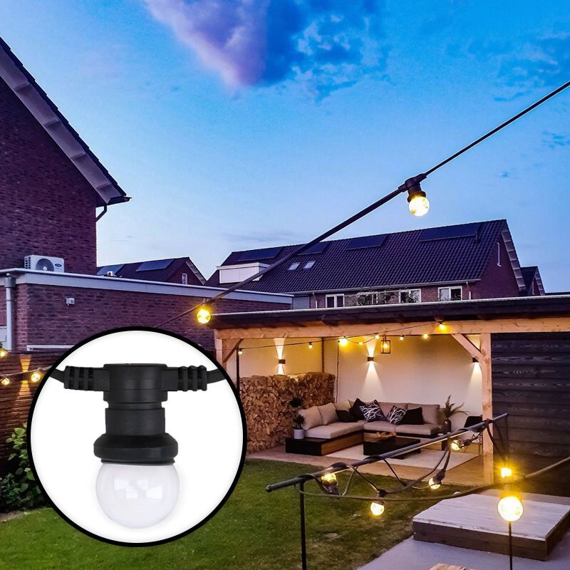 70m Lichterkette mit 70 transparenten Lampen 70m Lichterkette mit 70 transparenten Lampen