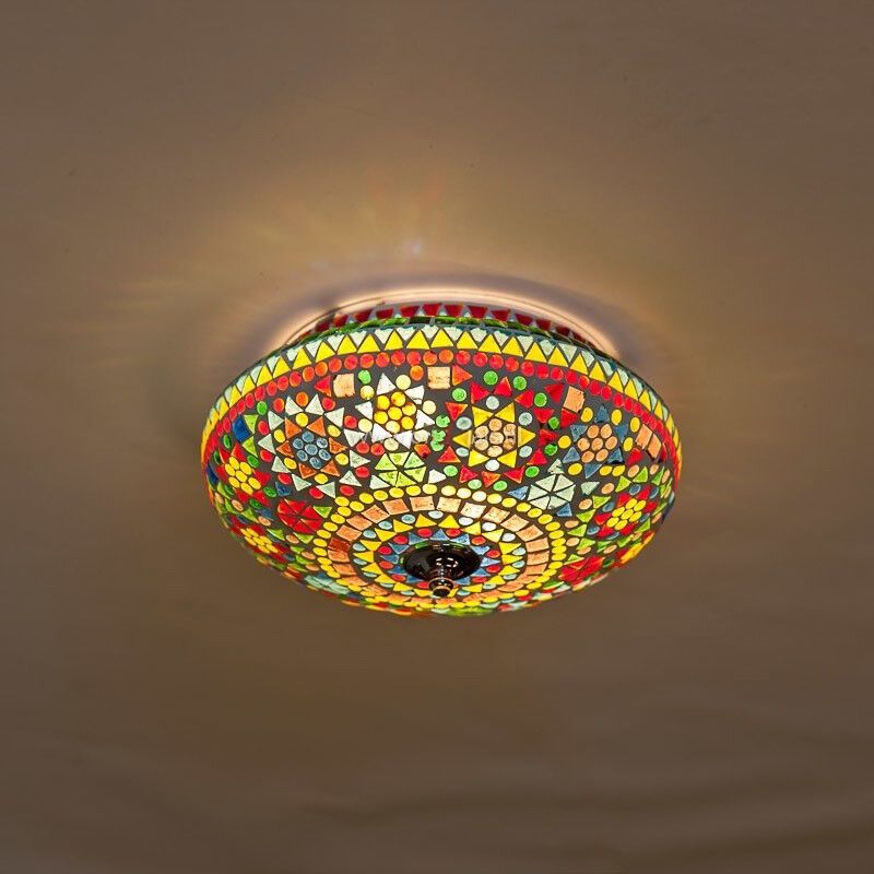 Mehrfarbige Mosaik Deckenlampe Orientalisch, Mimoun Mehrfarbige Mosaik Deckenlampe Orientalisch, Mimoun