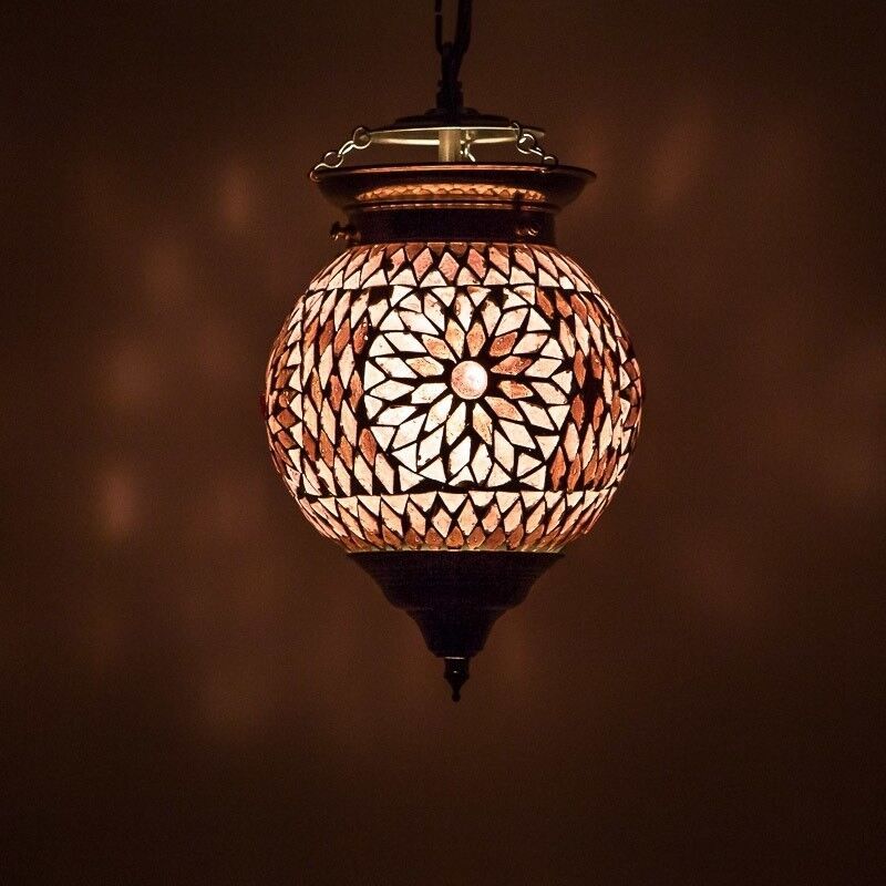 Lila Mosaik Pendelleuchte Orientalisch, Nisrin Lila Mosaik Pendelleuchte Orientalisch, Nisrin