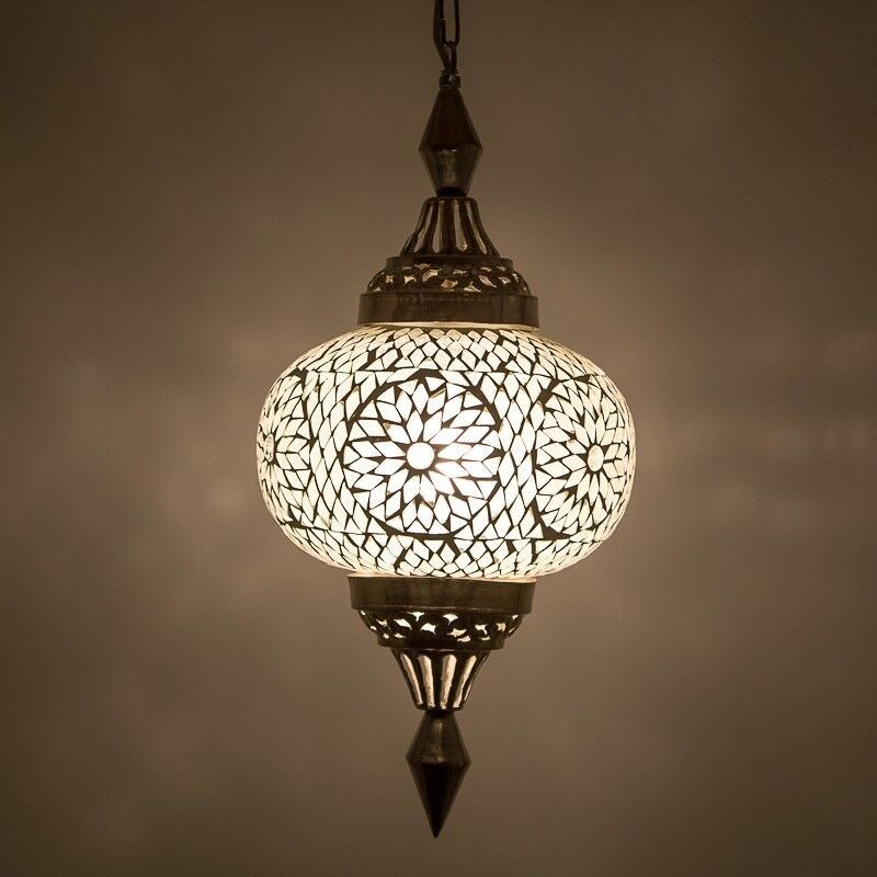 Transparente Mosaik Pendelleuchte Orientalisch, Aicha Transparente Mosaik Pendelleuchte Orientalisch, Aicha