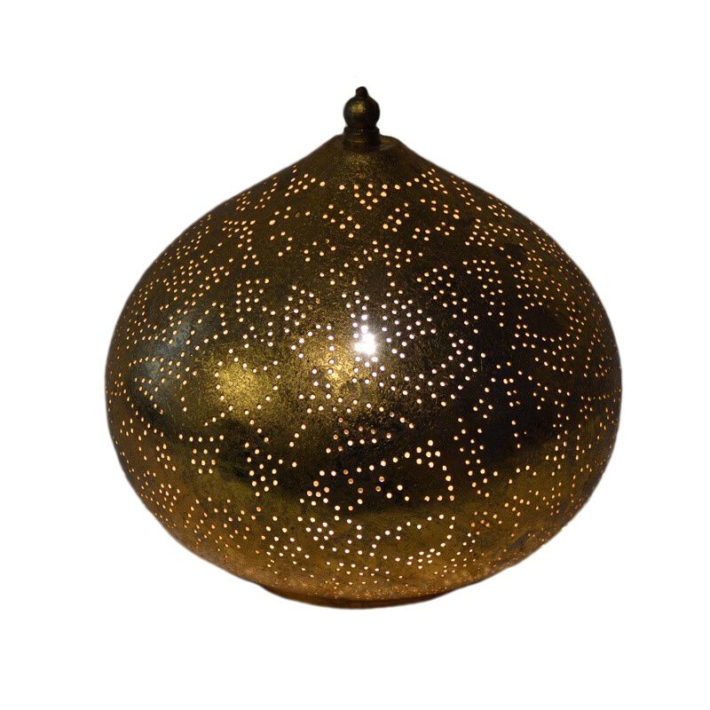 Goldene Tischleuchte Orientalisch, Nour