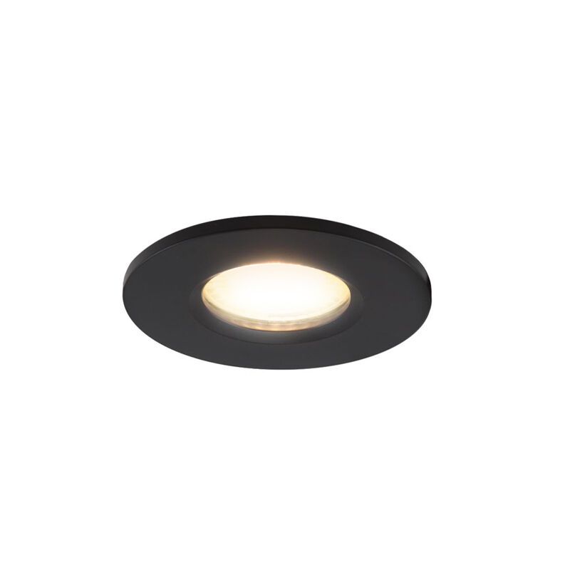Schwarze Mini Einbaustrahler Aluminium, Philomena, 1,5W, 3000K LED, IP44