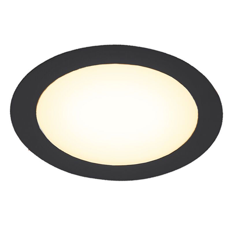 Schwarze Downlight Aluminium, Umbriel, 12W, 3000K LED, IP44 Schwarze Downlight Aluminium, Umbriel, 12W, 3000K LED, IP44