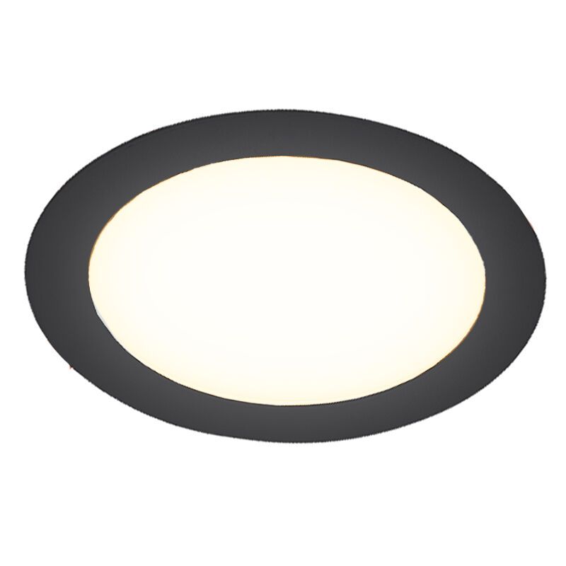 Schwarze Downlight Aluminium, Umbriel, 24W, 4000K LED, IP44