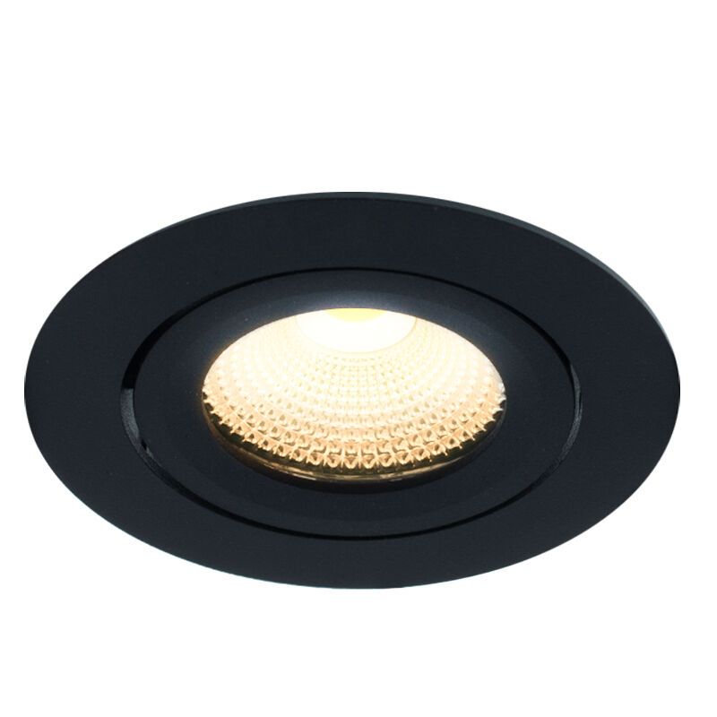 Schwarze Einbaustrahler Aluminium, Wimke, 5W, 2700K LED, IP44 Schwarze Einbaustrahler Aluminium, Wimke, 5W, 2700K LED, IP44