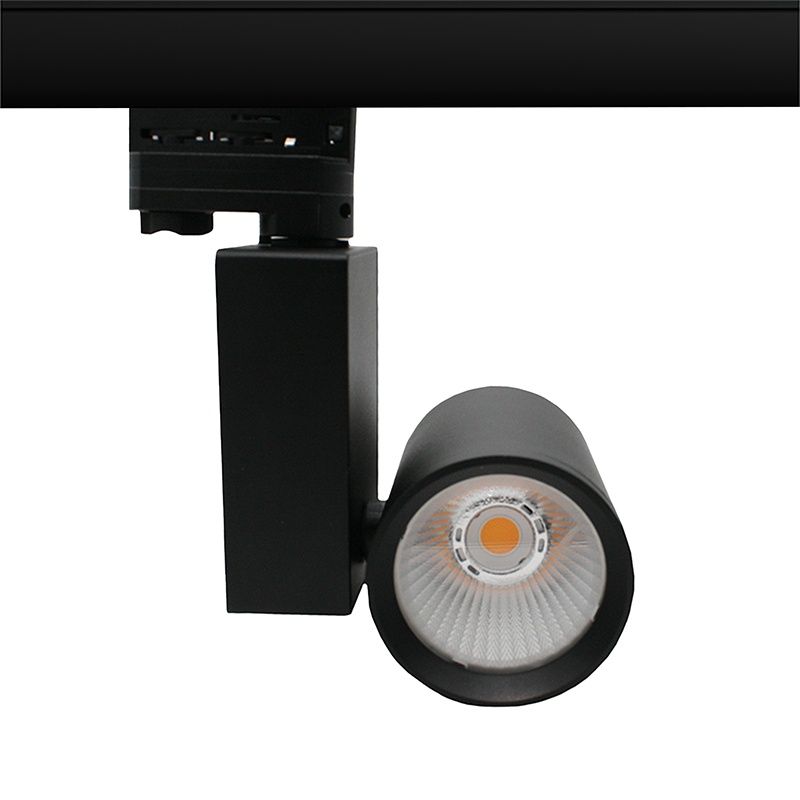 Schwarzer 3-Phasen-LED-Schienenstrahler Deena, 18W, 3000K, Pro