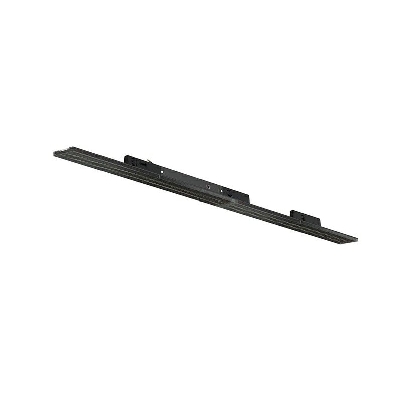 Schwarze 3-Phasen-Schienenleuchte Tora, 27 W/32 W/37 W/42 W, weißer Schalter, 120 cm, Pro Schwarze 3-Phasen-Schienenleuchte Tora, 27 W/32 W/37 W/42 W, weißer Schalter, 120 cm, Pro