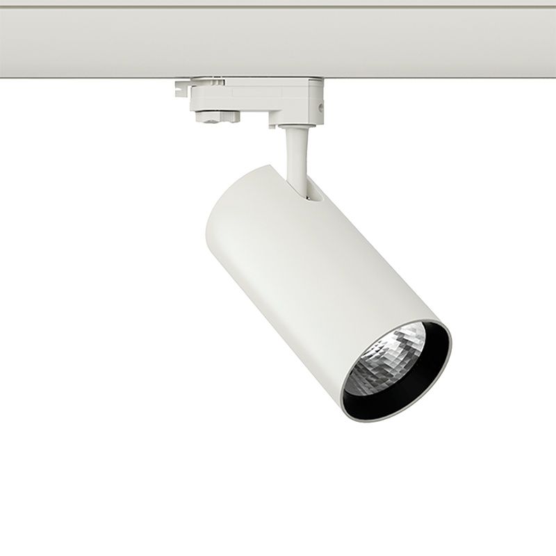 Weißer 3-Phasen-LED-Schienenstrahler Esmiralda, 30W, 3000K, Pro