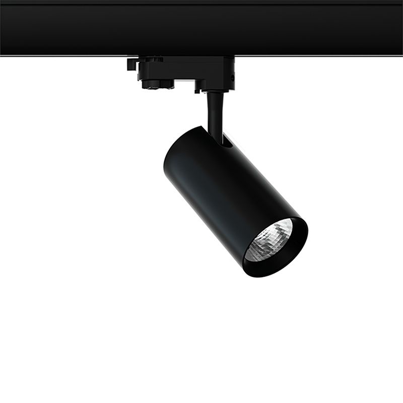 Schwarzer 3-Phasen-LED-Schienenstrahler Esmiralda, 20W, 3000K, Pro Schwarzer 3-Phasen-LED-Schienenstrahler Esmiralda, 20W, 3000K, Pro
