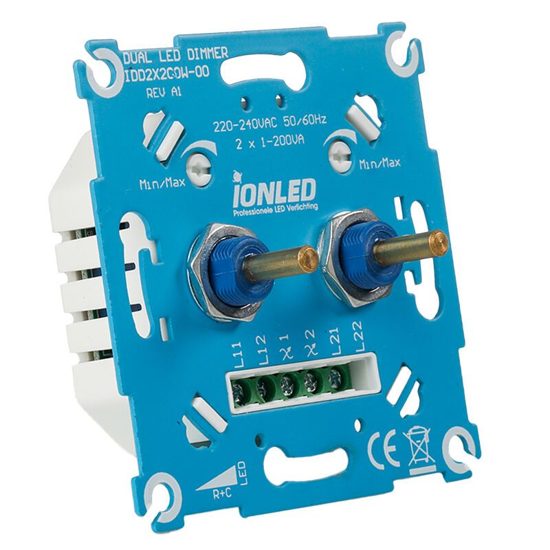 Doppelter LED-Dimmer - 2x0,3-200W Doppelter LED-Dimmer - 2x0,3-200W